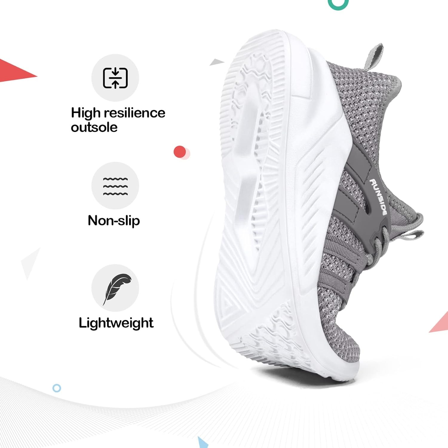 Lightweight Breathable Sneakers Lace-up Running Athletic Shoes