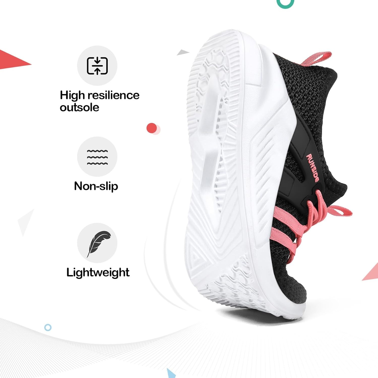Lightweight Breathable Sneakers Lace-up Running Athletic Shoes